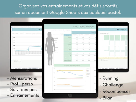 Planificateur fitness et sport - Google Sheets