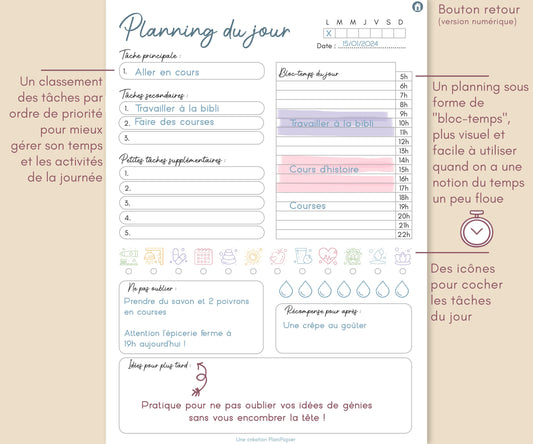 Journal spécial TDAH en français - PDF imprimable