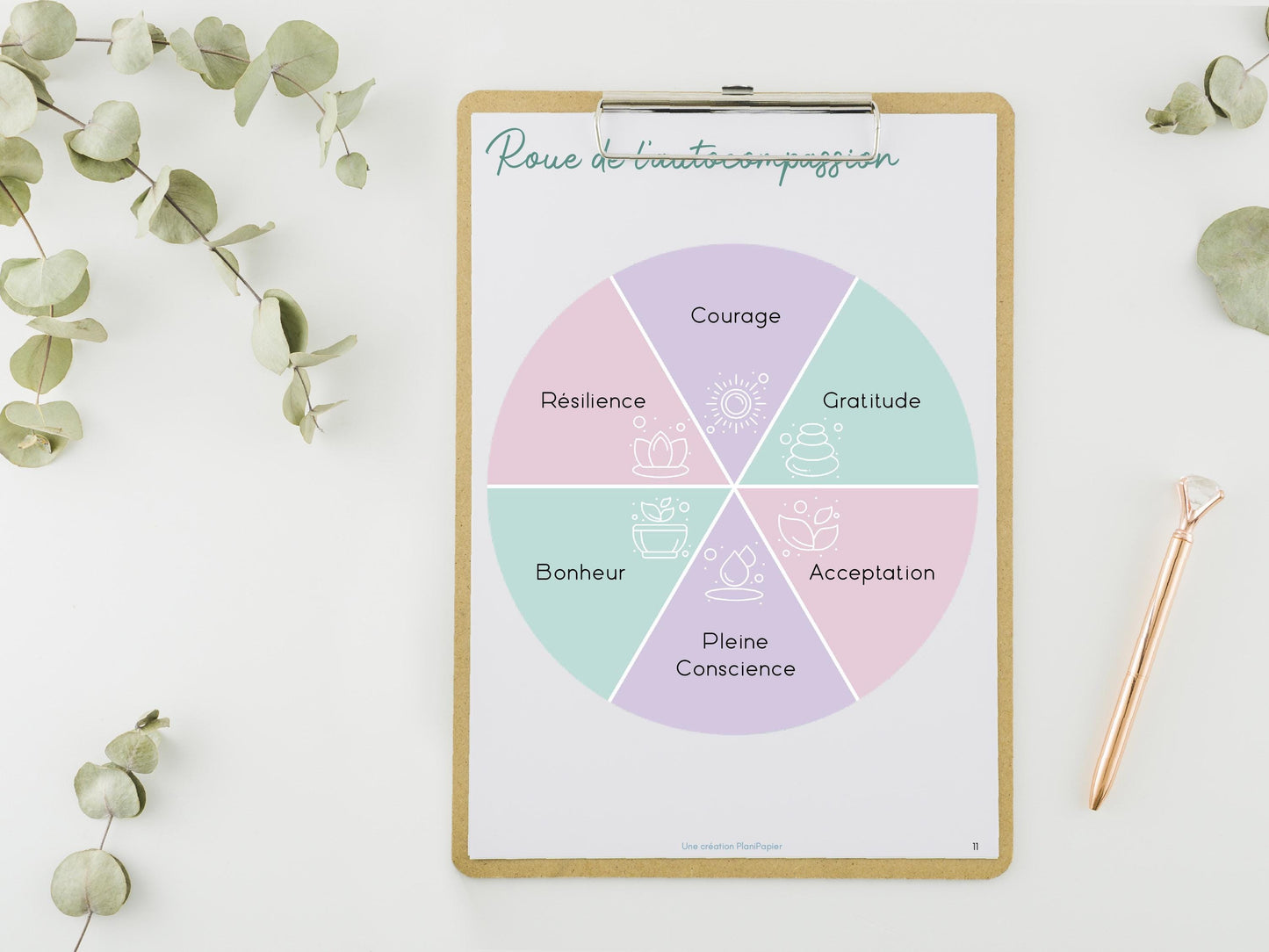 Journal d'Autocompassion – PDF de Réflexion & Bien-être émotionnel