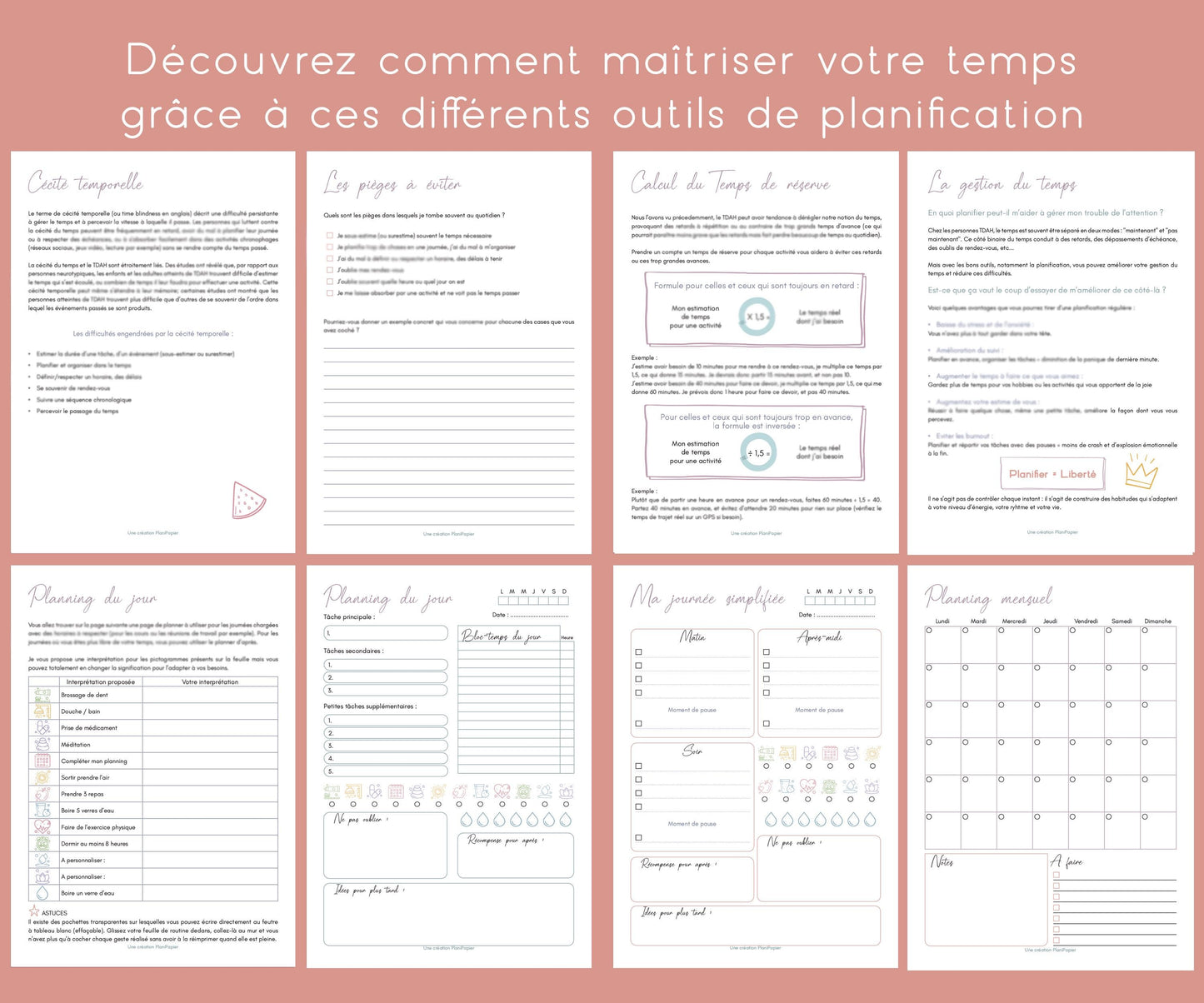 Pack TDAH – 3 PDF Imprimable