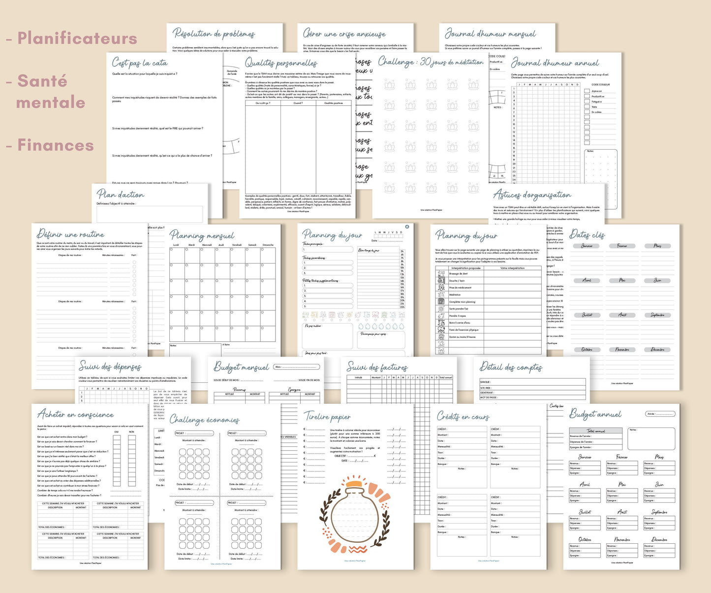 Journal spécial TDAH en français - PDF imprimable