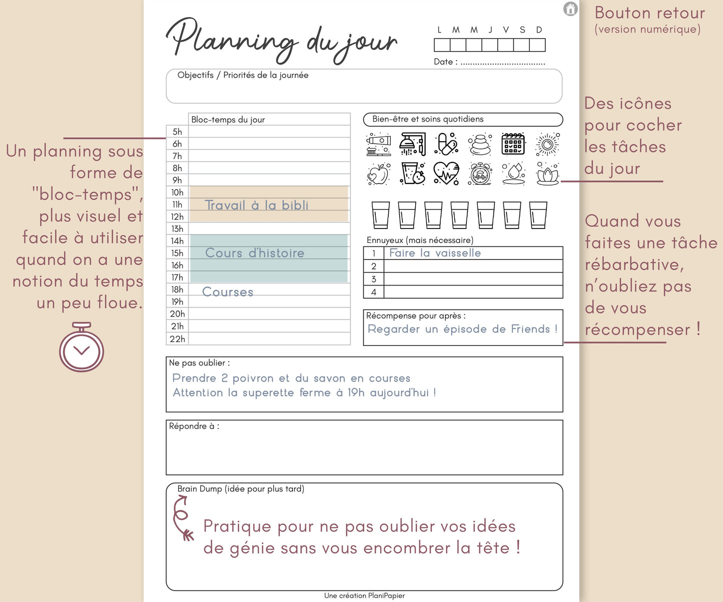 Mini Planificateur TDAH - L'essentiel en 30 pages