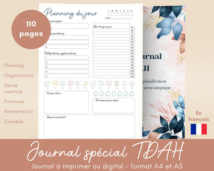 Journal spécial TDAH en français - PDF imprimable