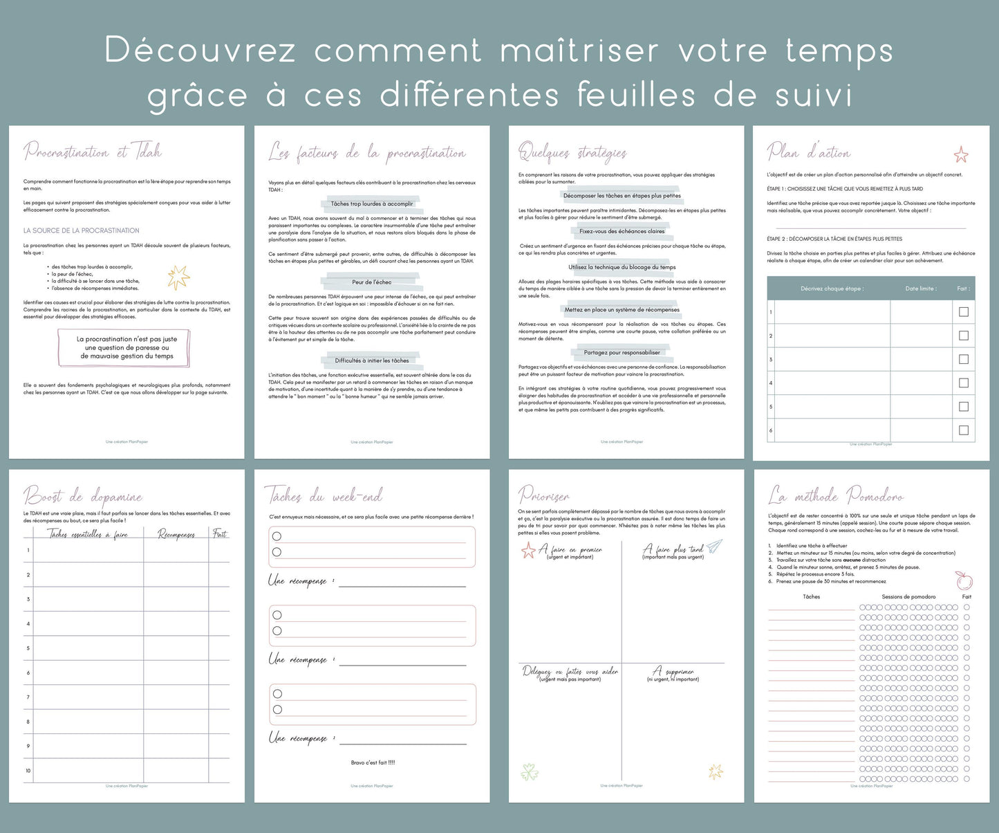 Pack TDAH – 3 PDF Imprimable