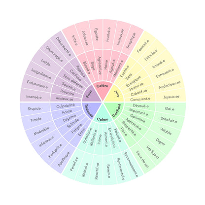 Roue des émotions à imprimer, Poster à afficher
