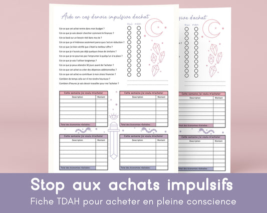 Stop aux achats impulsifs – Fiche TDAH pour acheter en pleine conscience