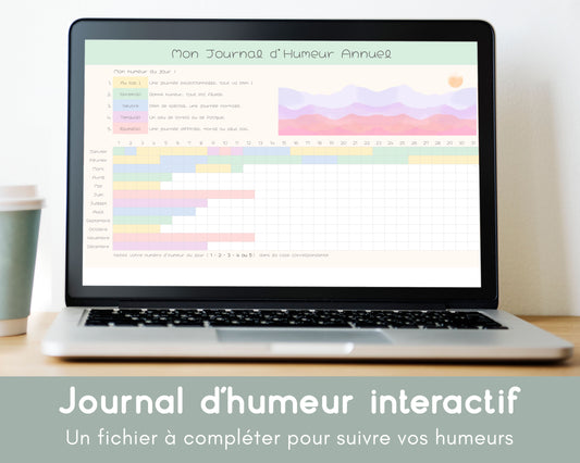 Fichier Google Sheets de Suivi d'humeur mensuel et annuel