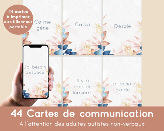 Cartes de communication pour adulte autiste non-verbal
