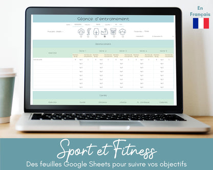 Planificateur fitness et sport - Google Sheets