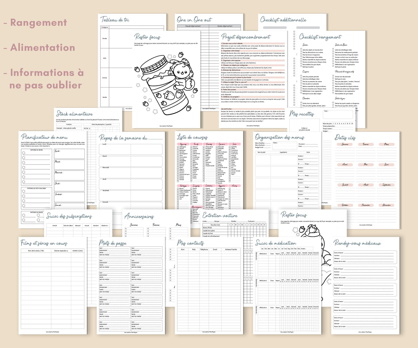 Journal spécial TDAH en français - PDF imprimable