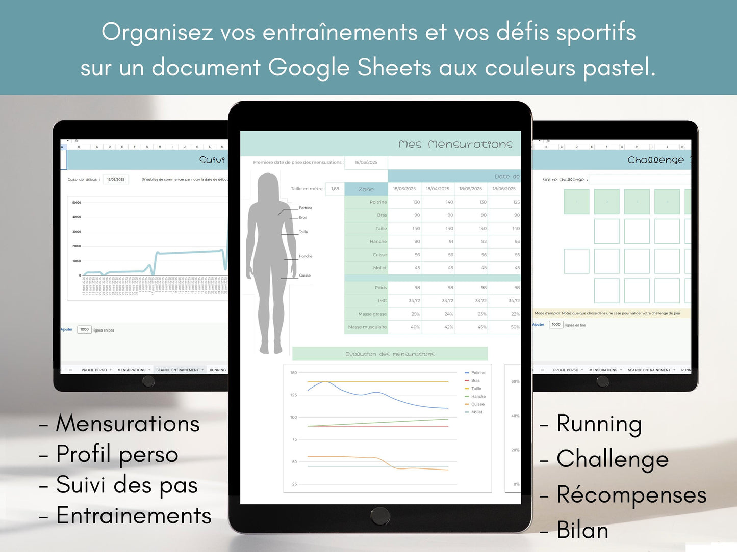 Planificateur fitness et sport - Google Sheets