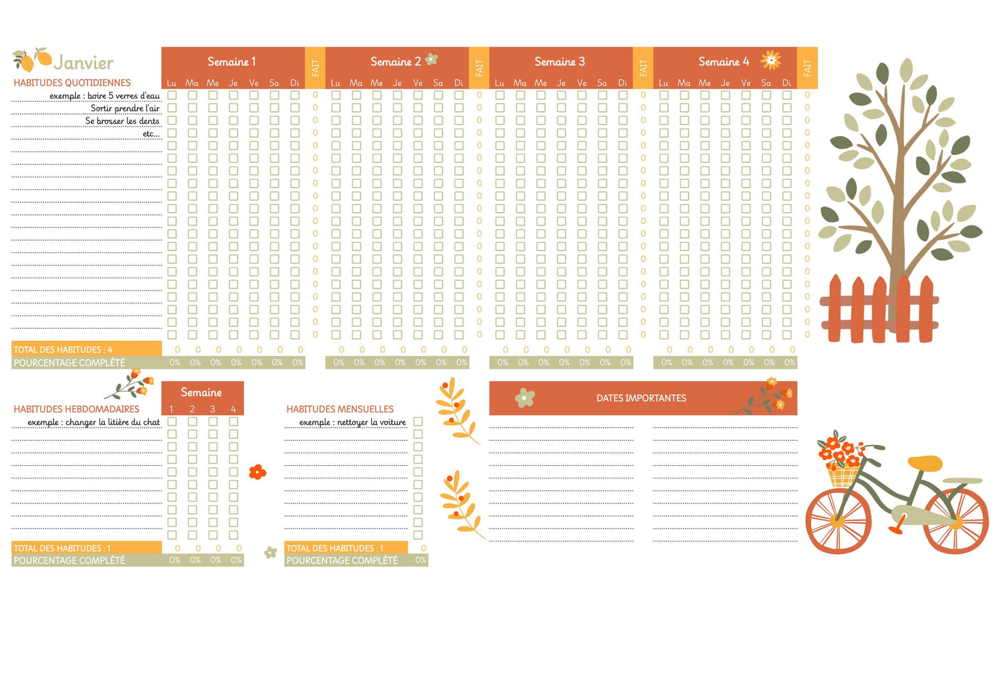 Traqueur d’habitudes TDAH – Google Sheets