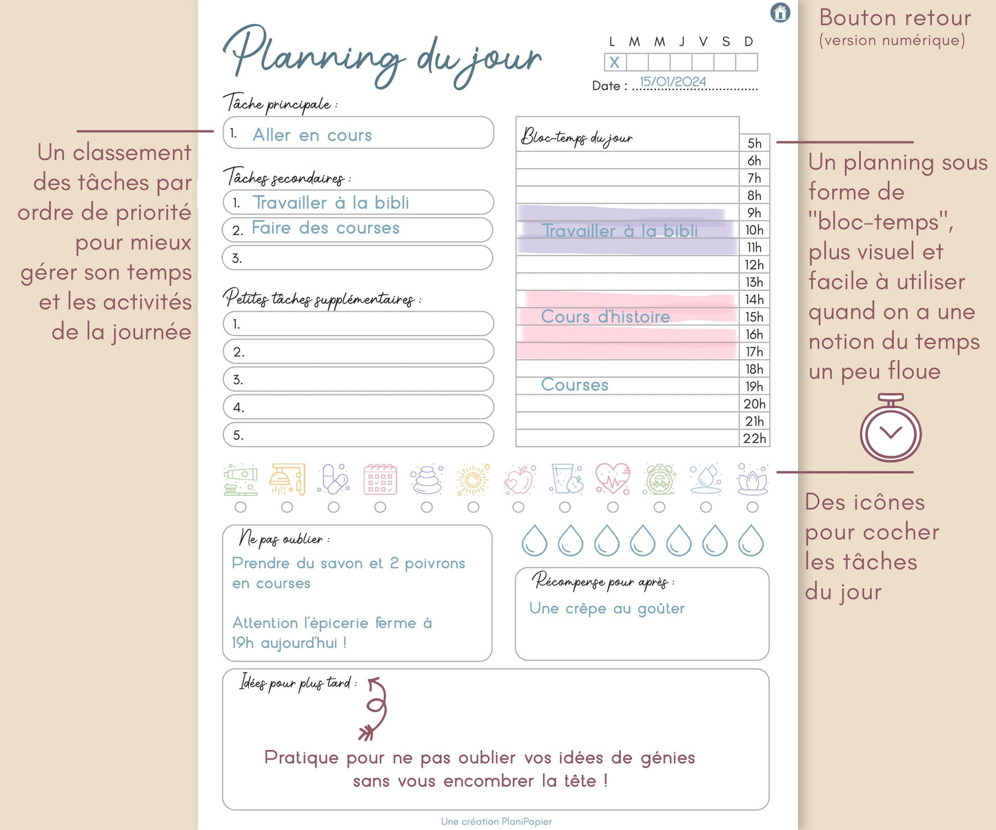 Journal spécial TDAH en français - PDF imprimable