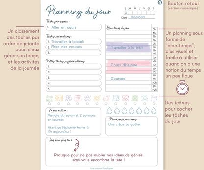 Journal spécial TDAH en français - PDF imprimable