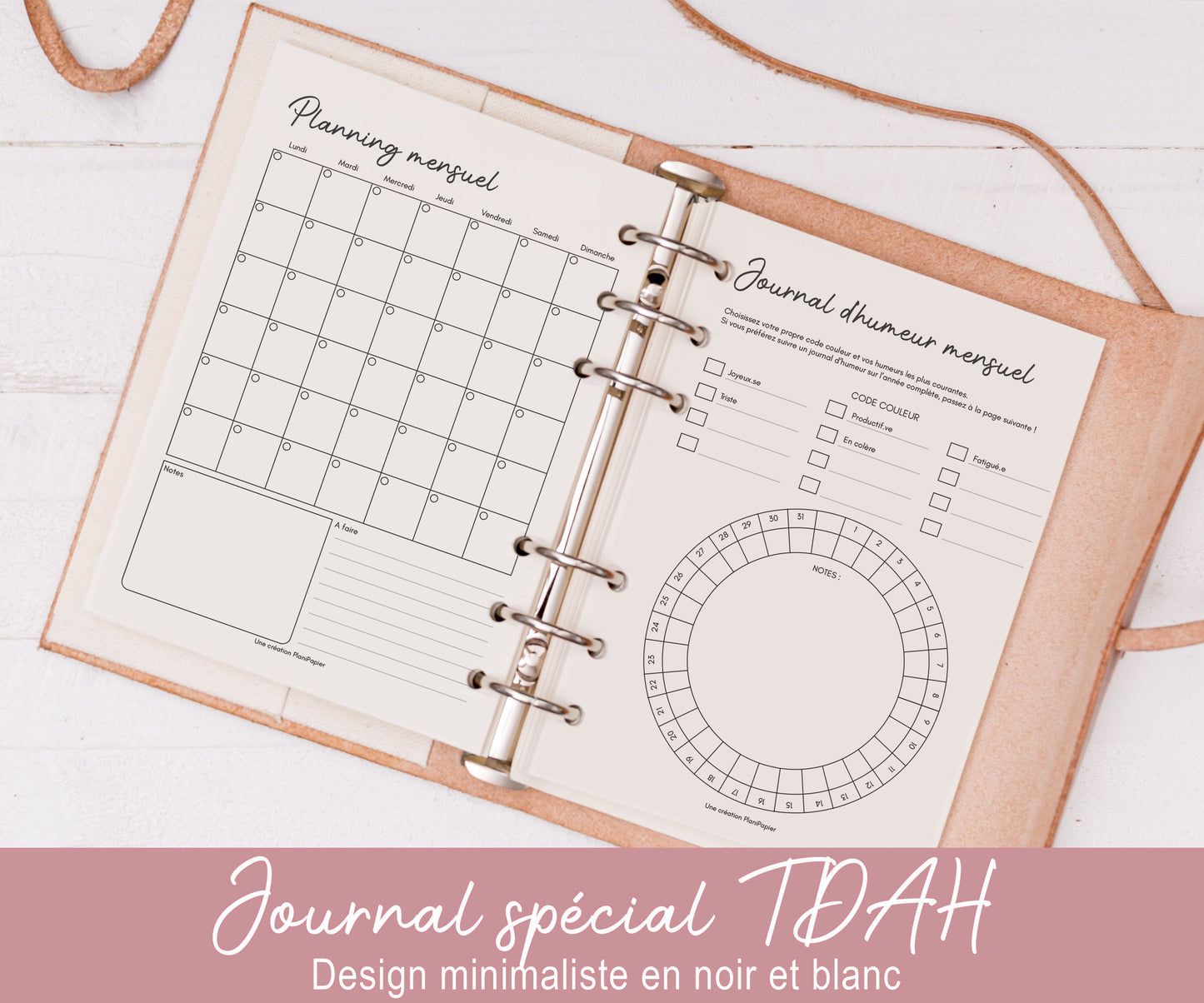 Journal spécial TDAH en français - PDF imprimable