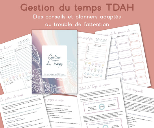 Gestion du temps TDAH – Planner PDF Imprimable