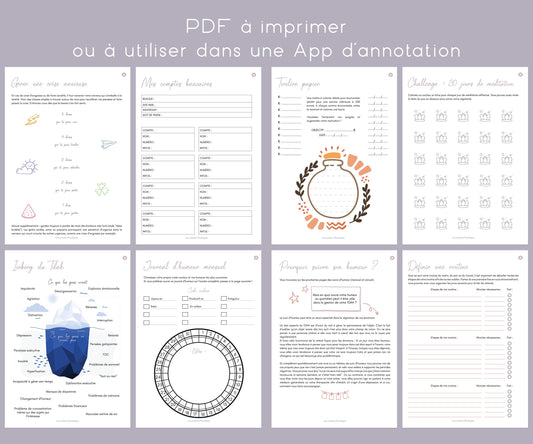 Journal d'aide pour le TDAH en français, PDF imprimable